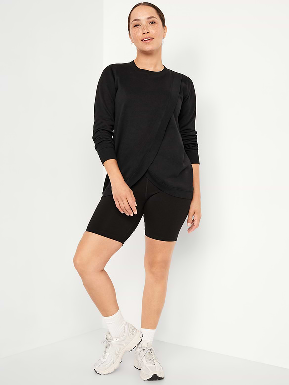 Maternity SoComfy Crossover Nursing Tunic Sweatshirt
