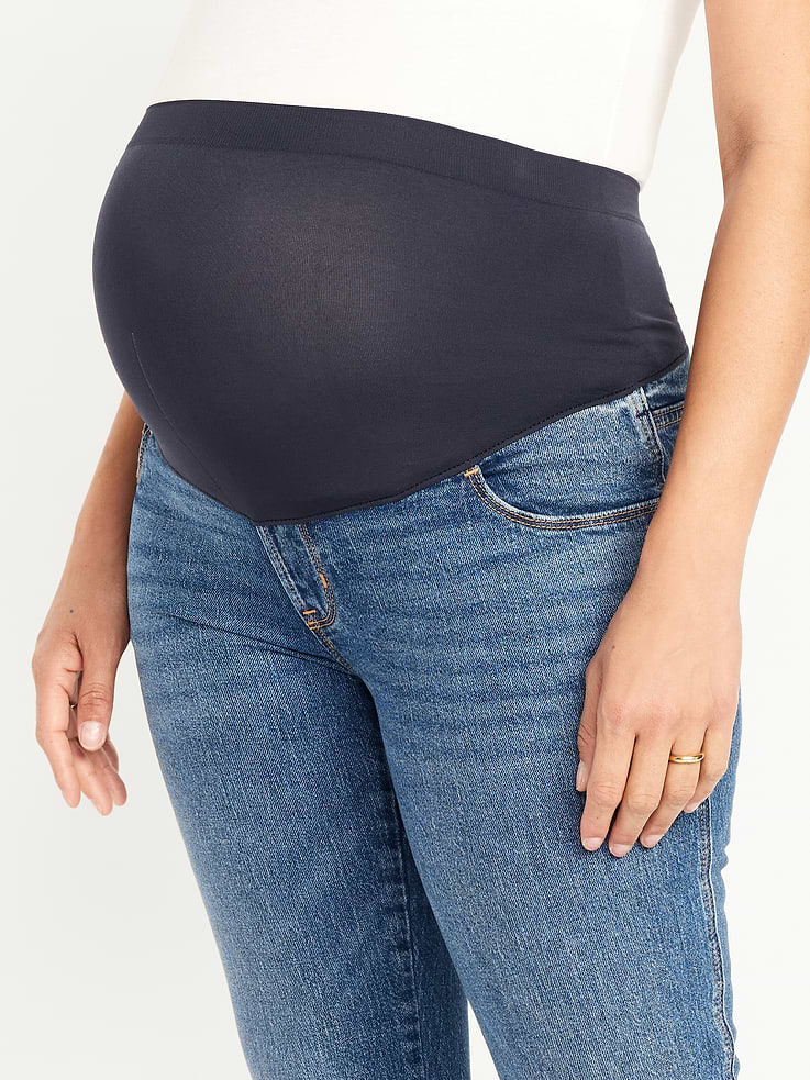 Image number 5 showing, Maternity Full-Panel Vintage Slim Jeans