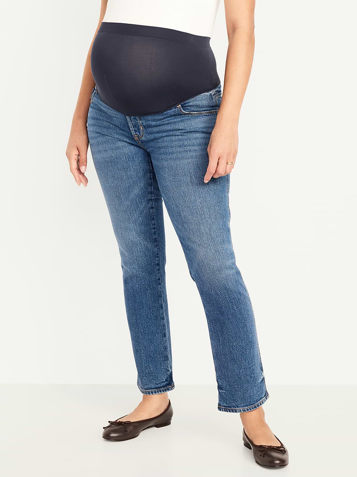 Image number 3 showing, Maternity Full-Panel Vintage Slim Jeans