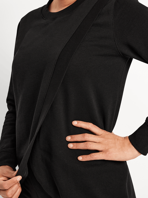 Maternity SoComfy Crossover Nursing Tunic Sweatshirt