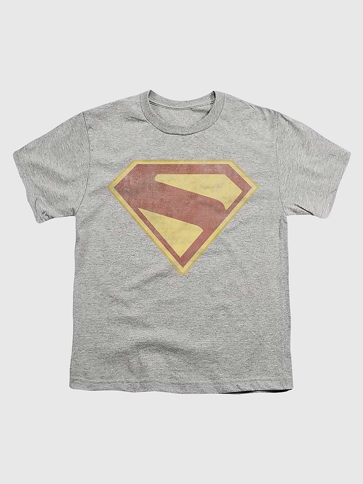 Image 1 of 3, Soft cotton blend T-shirt., Classic, straight, and easy fit., Hits at the hip., Crewneck., Short sleeves., Officially licensed Superman graphic at the front., Trevco partners with Gap on DTC licensed merch from the coolest brands, TV shows, and movies., Trusted by more than 1, 200 brands worldwide and 600+ American colleges & universities, Trevco is a premier provider of officially licensed apparel.