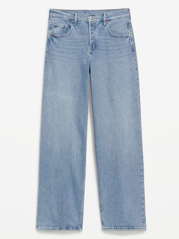 Mid-Rise Slouchy Wide-Leg Jeans