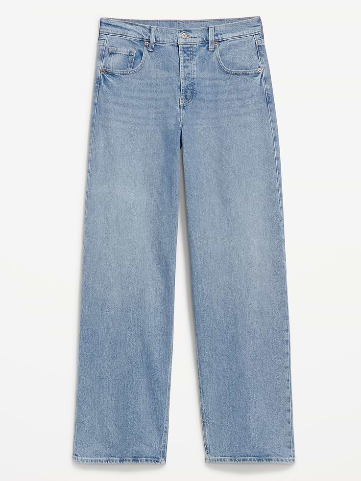 Image number 5 showing, Mid-Rise Slouchy Wide-Leg Jeans