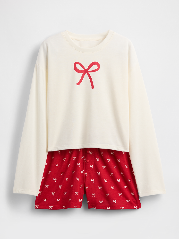 Image number 2 showing, Kids Recycled PJ Short Set