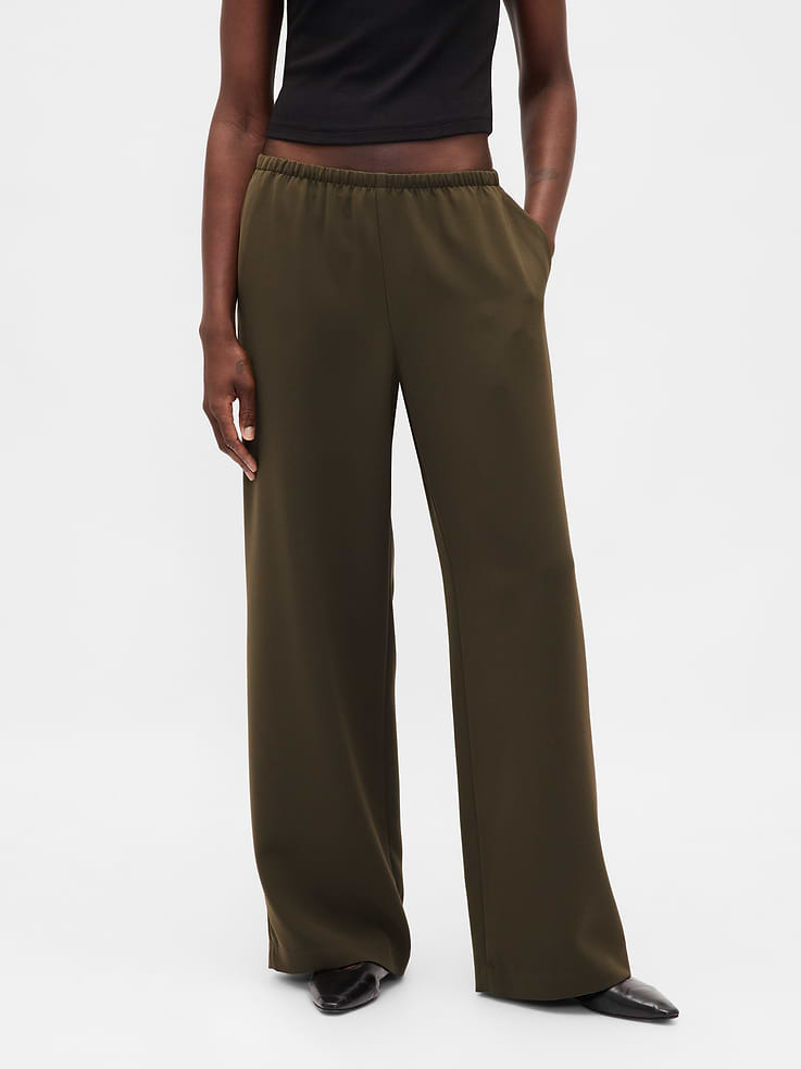 Image number 2 showing, Easy Wide-Leg Pants