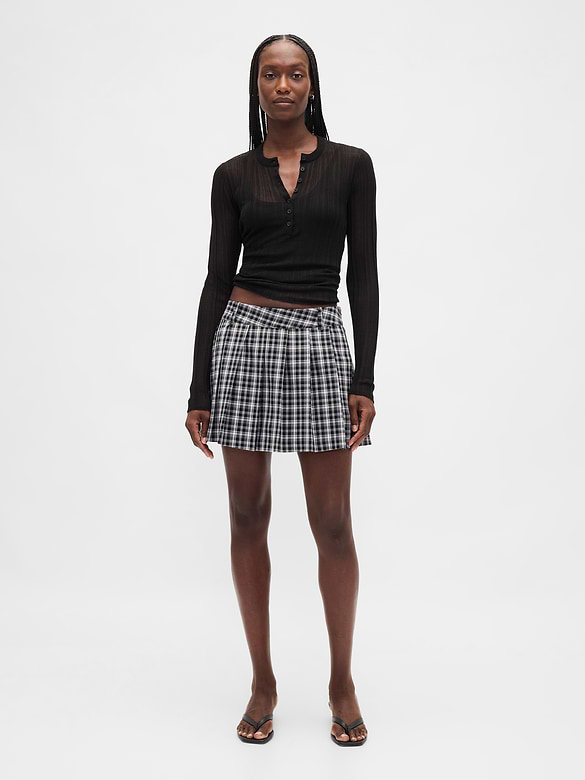 Pleated Mini Skort