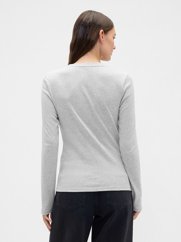 Image 2 of 5, Modern Ribbed Crewneck T-Shirt