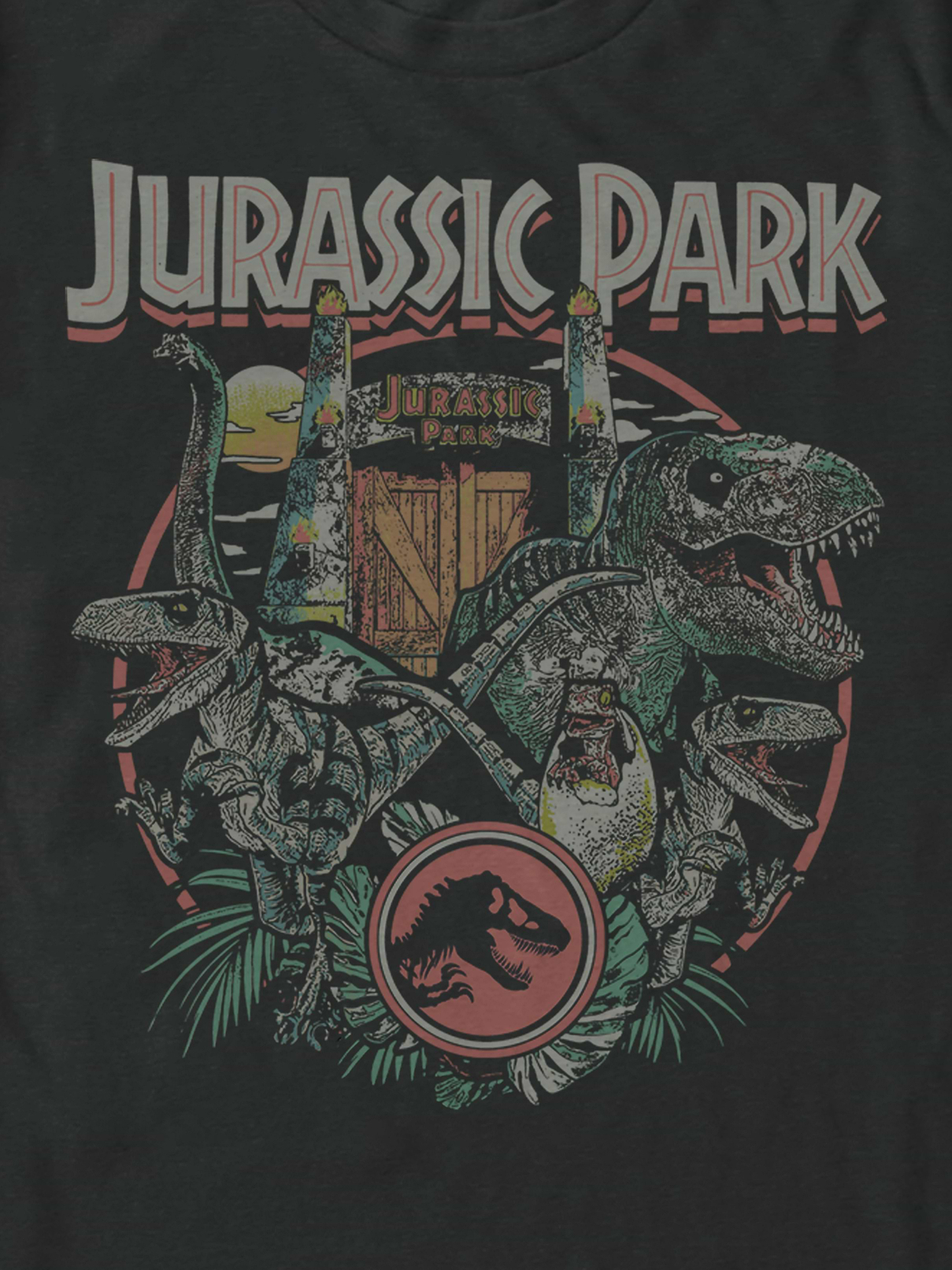Image number 2 showing, Jurassic Park Gate Circle Graphic T-Shirt