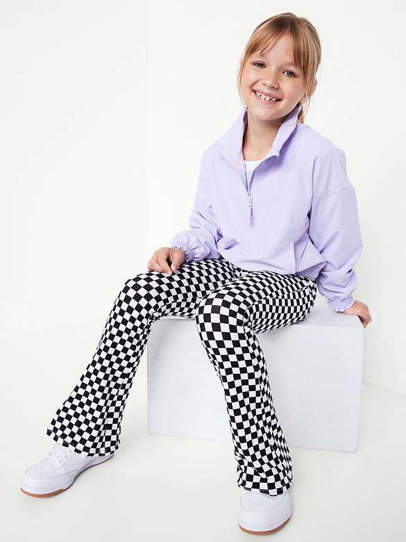 High-Waisted Flared Leggings for Girls