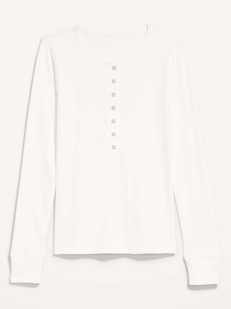 Image 8 of 8, Cozy Snug Crew-Neck Henley