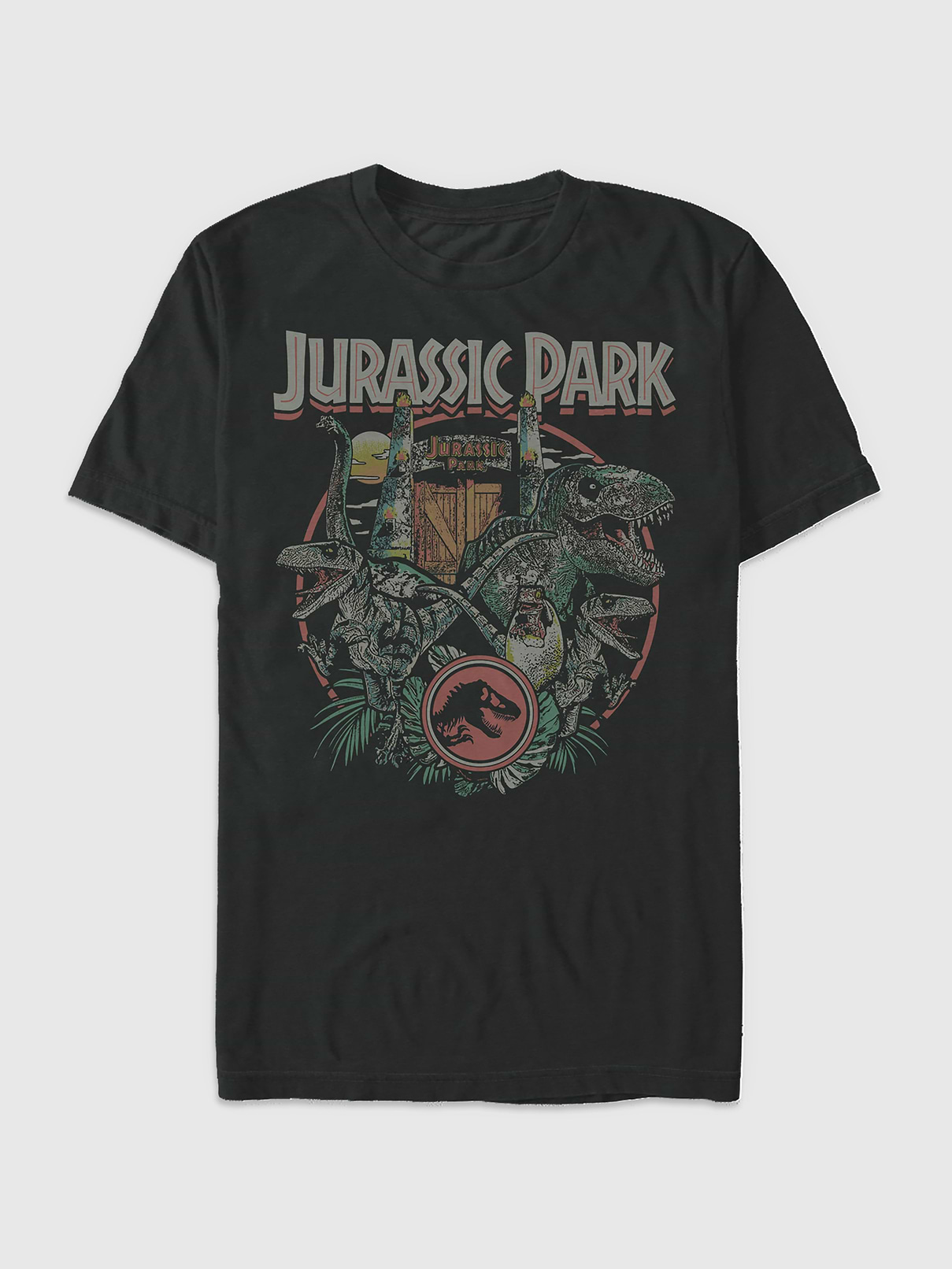 Image number 1 showing, Jurassic Park Gate Circle Graphic T-Shirt