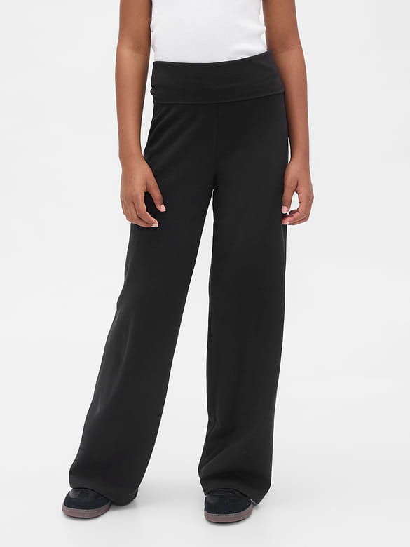 Kids Wide-Leg Foldover Leggings