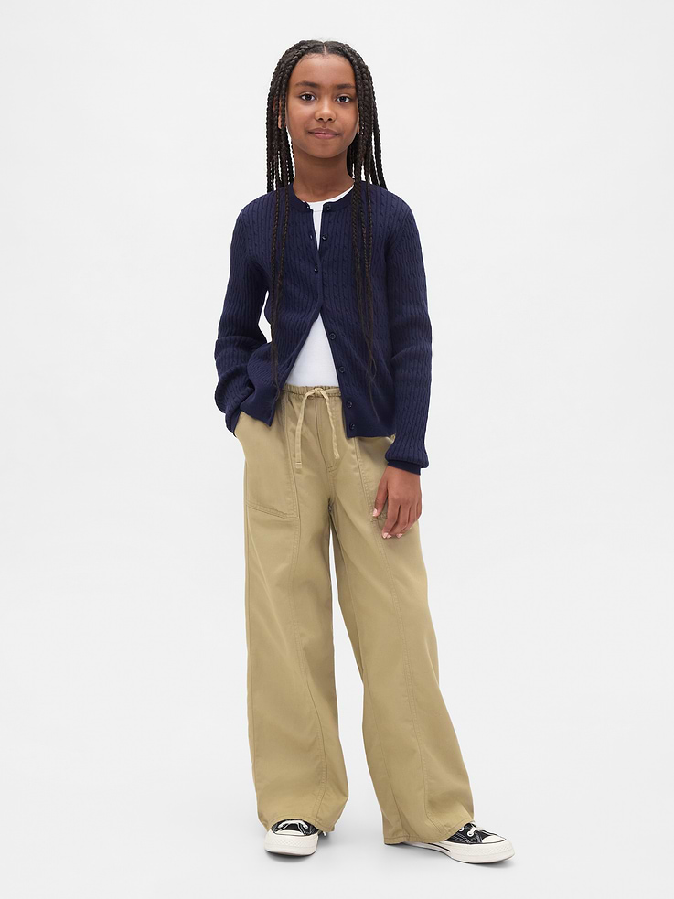 Image number 1 showing, Kids Uniform Easy Wide-Leg Pants