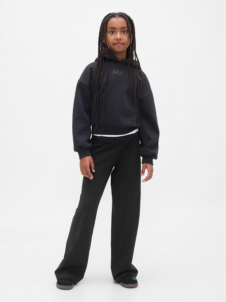 L'image numéro 1 présente Legging à jambe large et taille rabattable pour Enfant