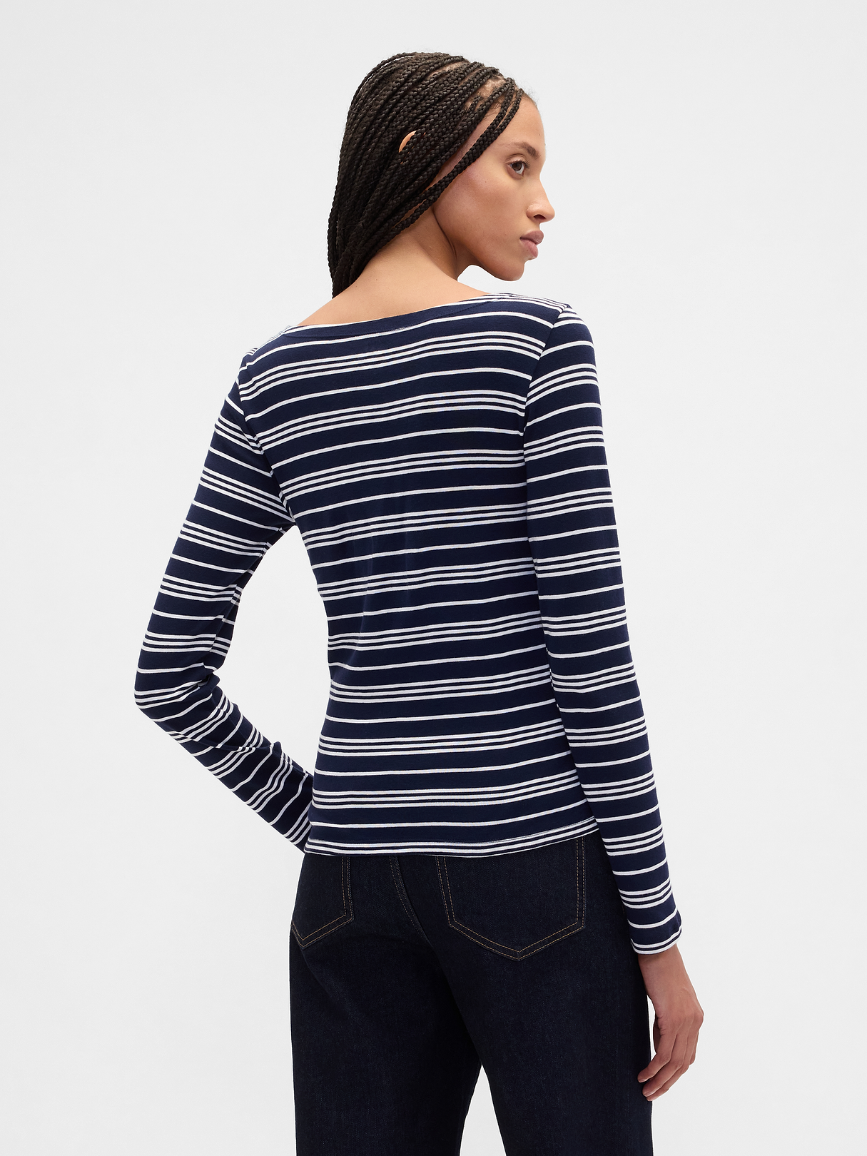 Modern Ribbed Boatneck T-Shirt | Gap Factory