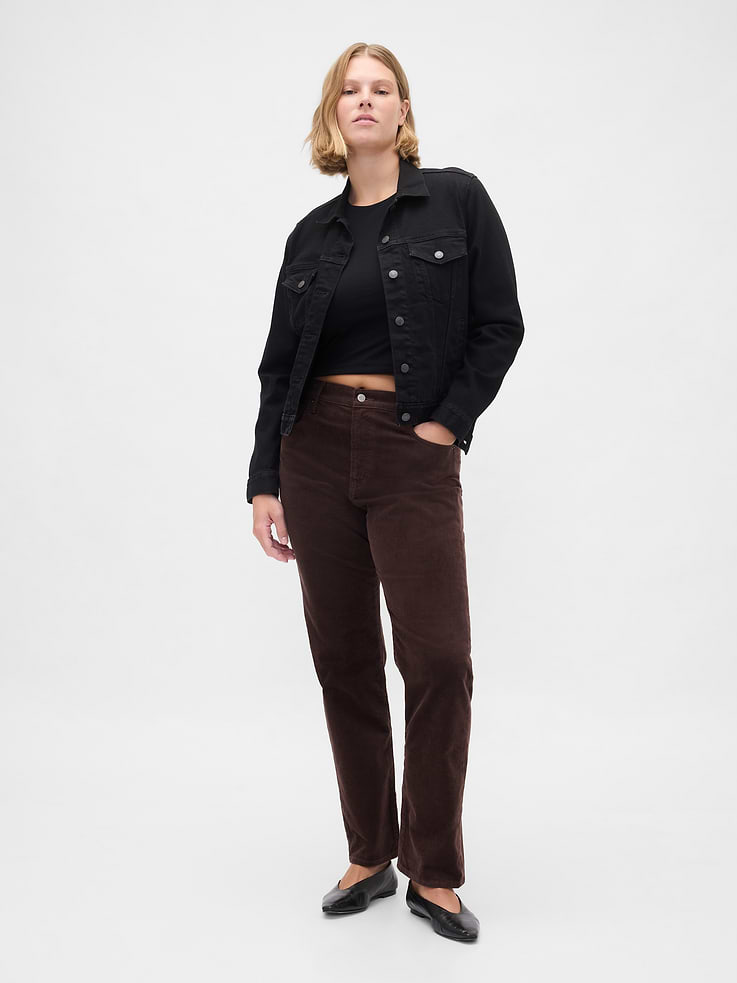 Image number 5 showing, High Rise Corduroy '90s Slim Straight Jeans