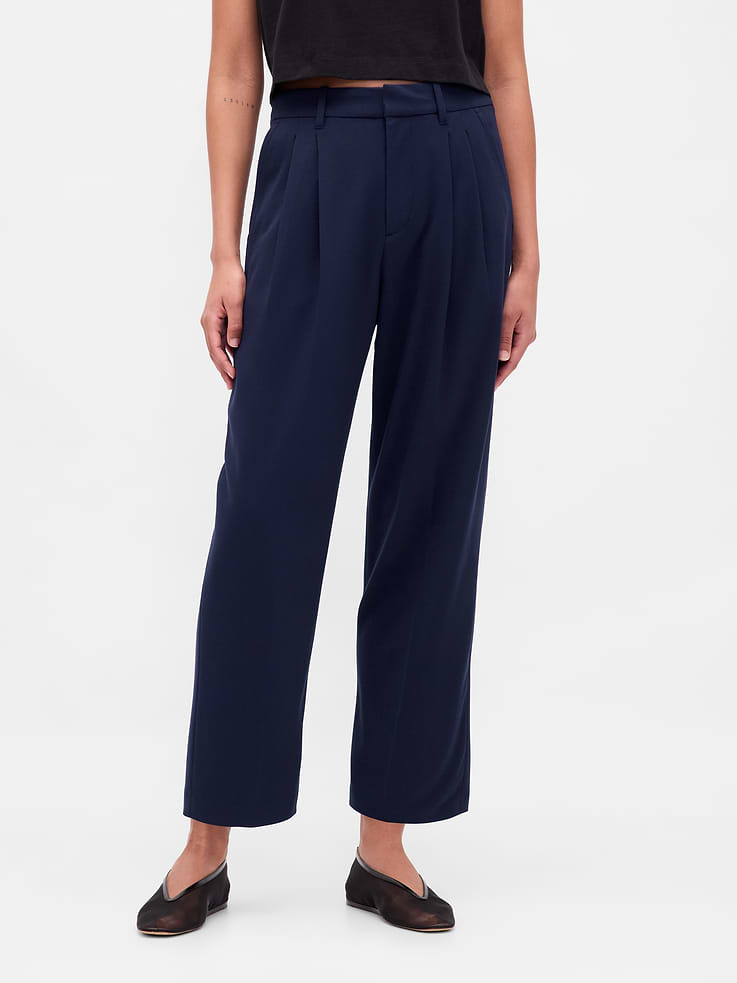Image number 2 showing, 365 High Rise Brushed Twill Taper Ankle Trousers