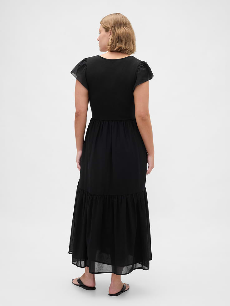Image number 6 showing, Modern Mixed Media Ruffle Maxi Dress