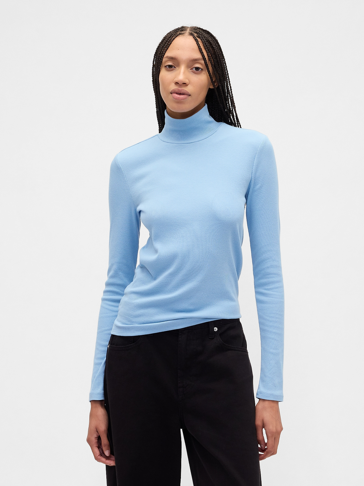 Ribbed Turtleneck T-Shirt | Gap Factory