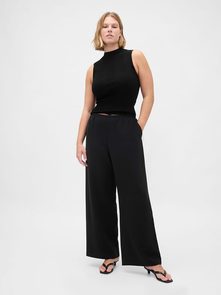 Image number 5 showing, Easy Wide-Leg Pants