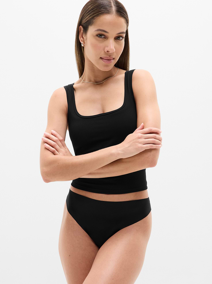 Image number 2 showing, Sleek Form No Show Thong Underwear 3-Pack