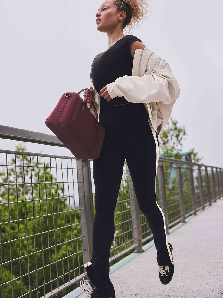Image 7 of 8, Elation Ultra High Rise Sport Stripe Split Slim Flare