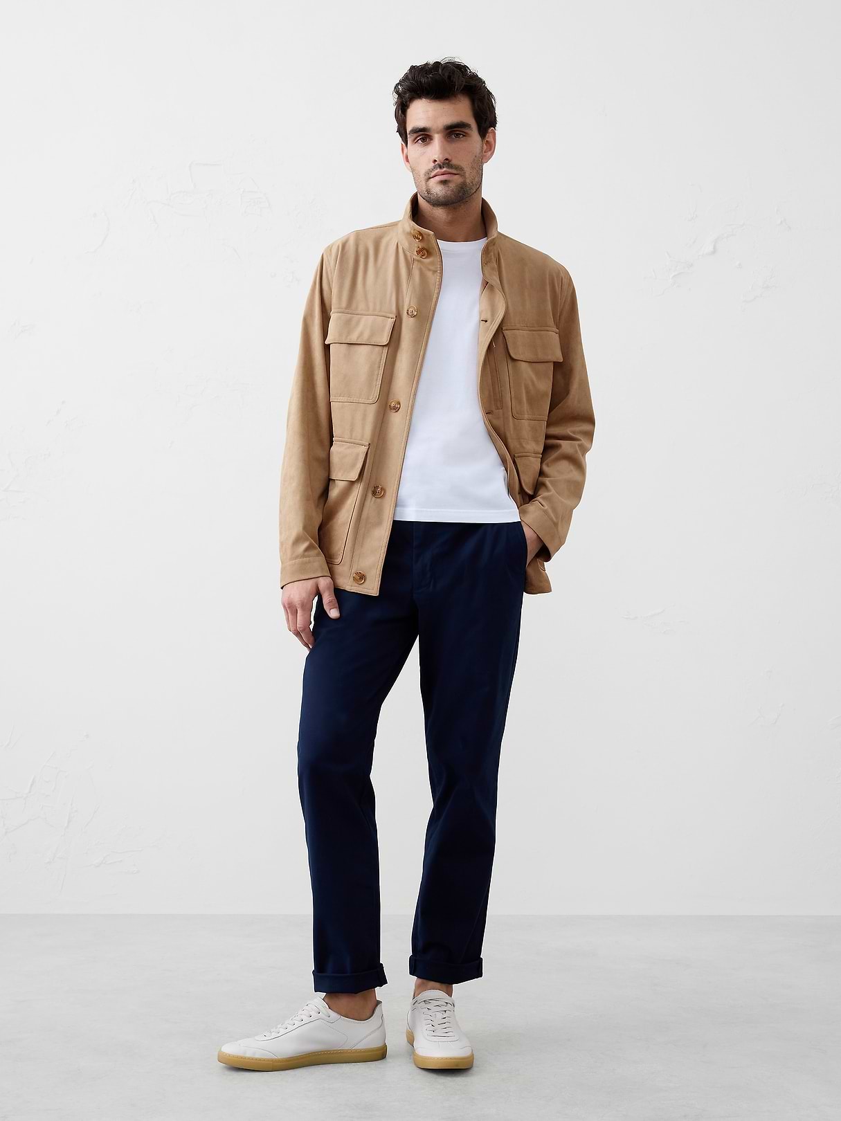 Vegan Suede Field Jacket | Banana Republic Factory