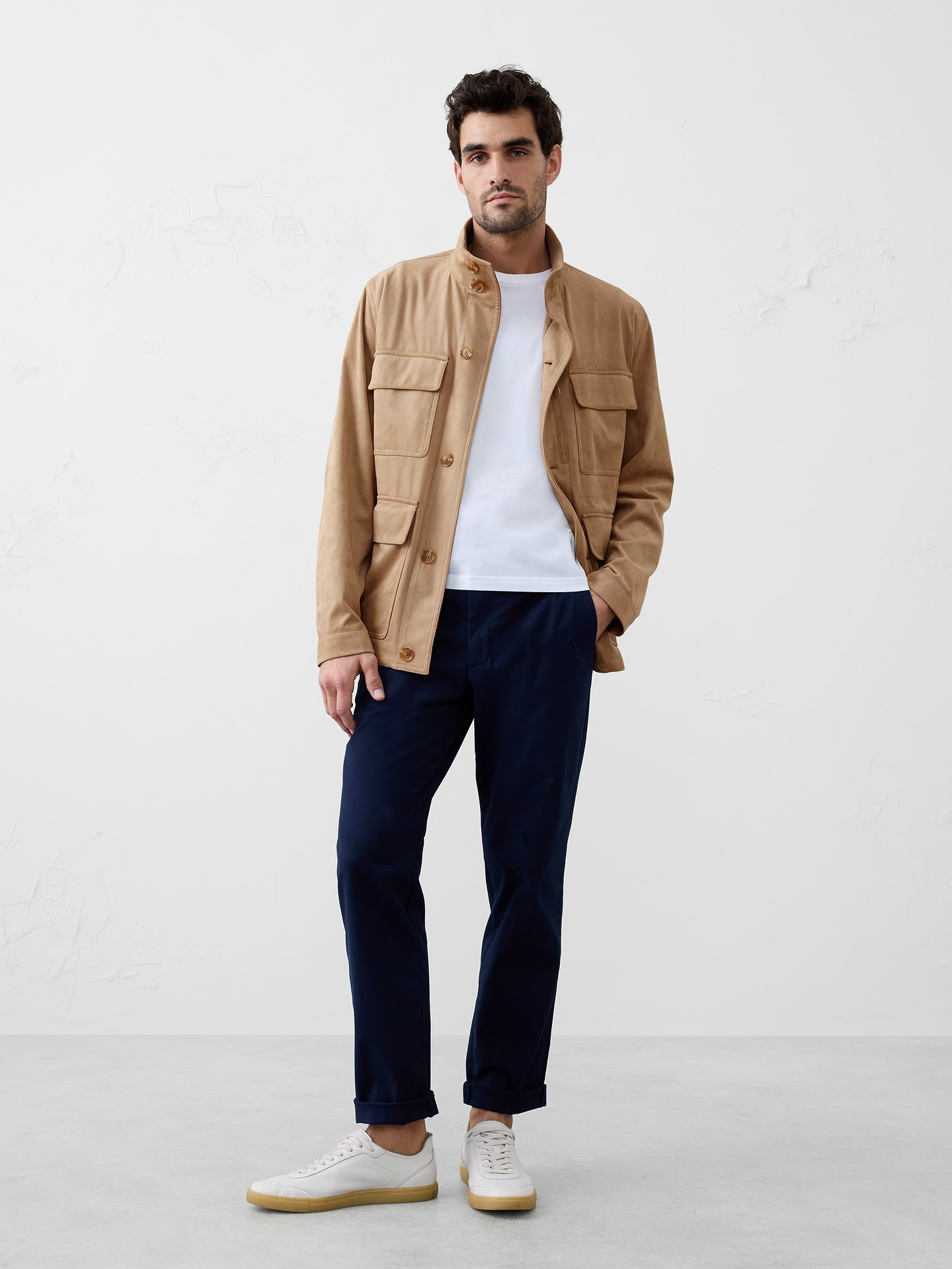 Image number 1 showing, Vegan Suede Field Jacket
