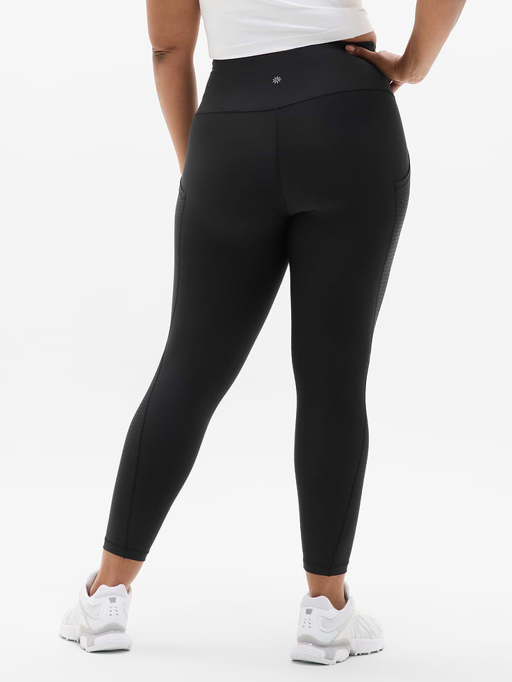Image 6 of 7, Interval Stash High Rise Perforated 7/8 Legging