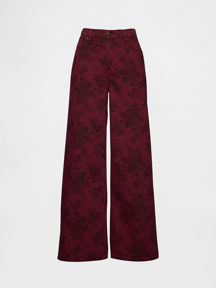 Image number 7 showing, Mid Rise Floral Baggy Jeans