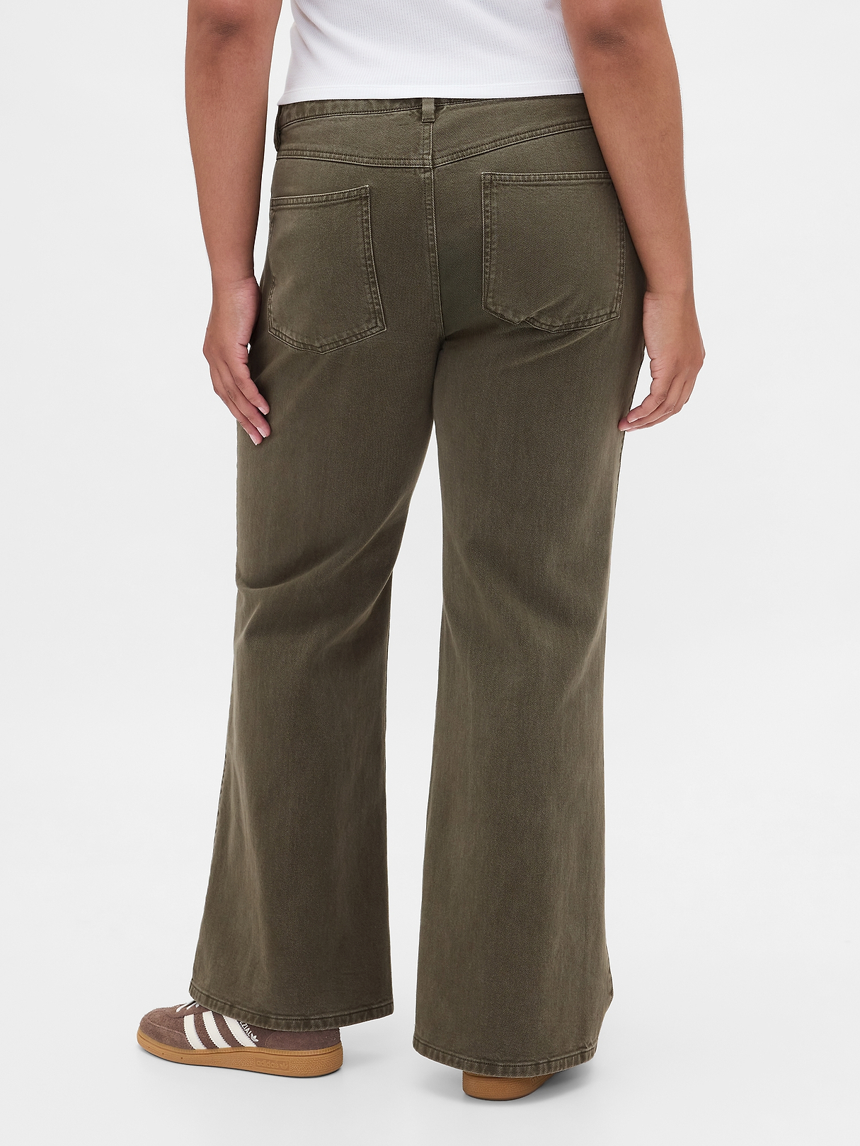 Low Rise Relaxed Flare Khakis | Gap