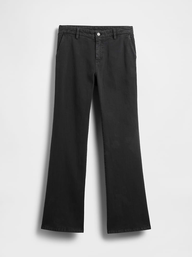 Image number 7 showing, Low Rise Relaxed Flare Khakis
