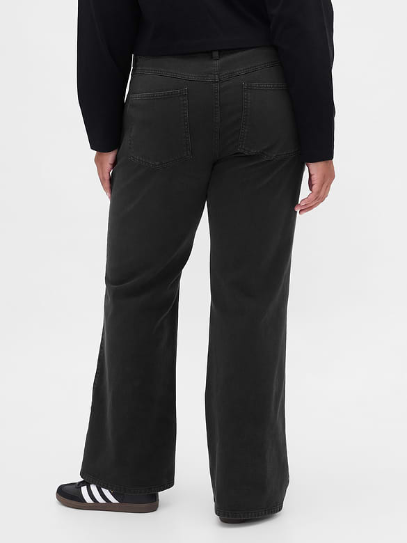 Low Rise Relaxed Flare Khakis