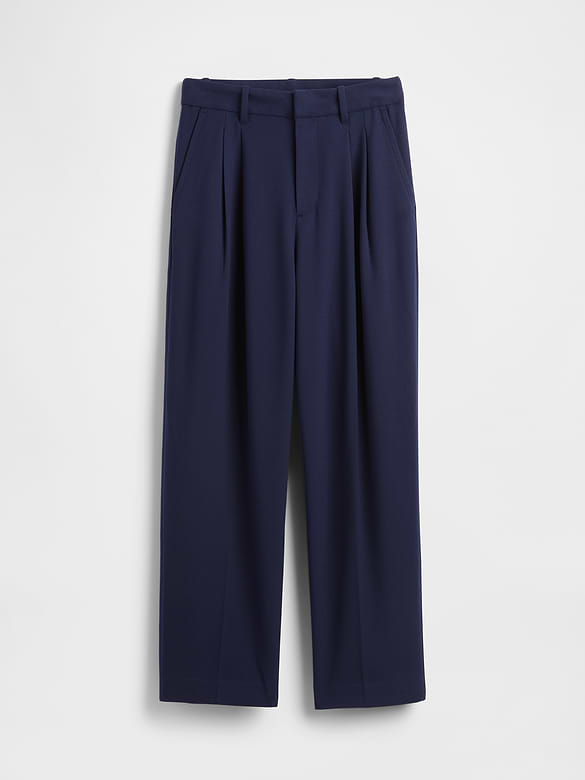 365 High Rise Brushed Twill Taper Ankle Trousers