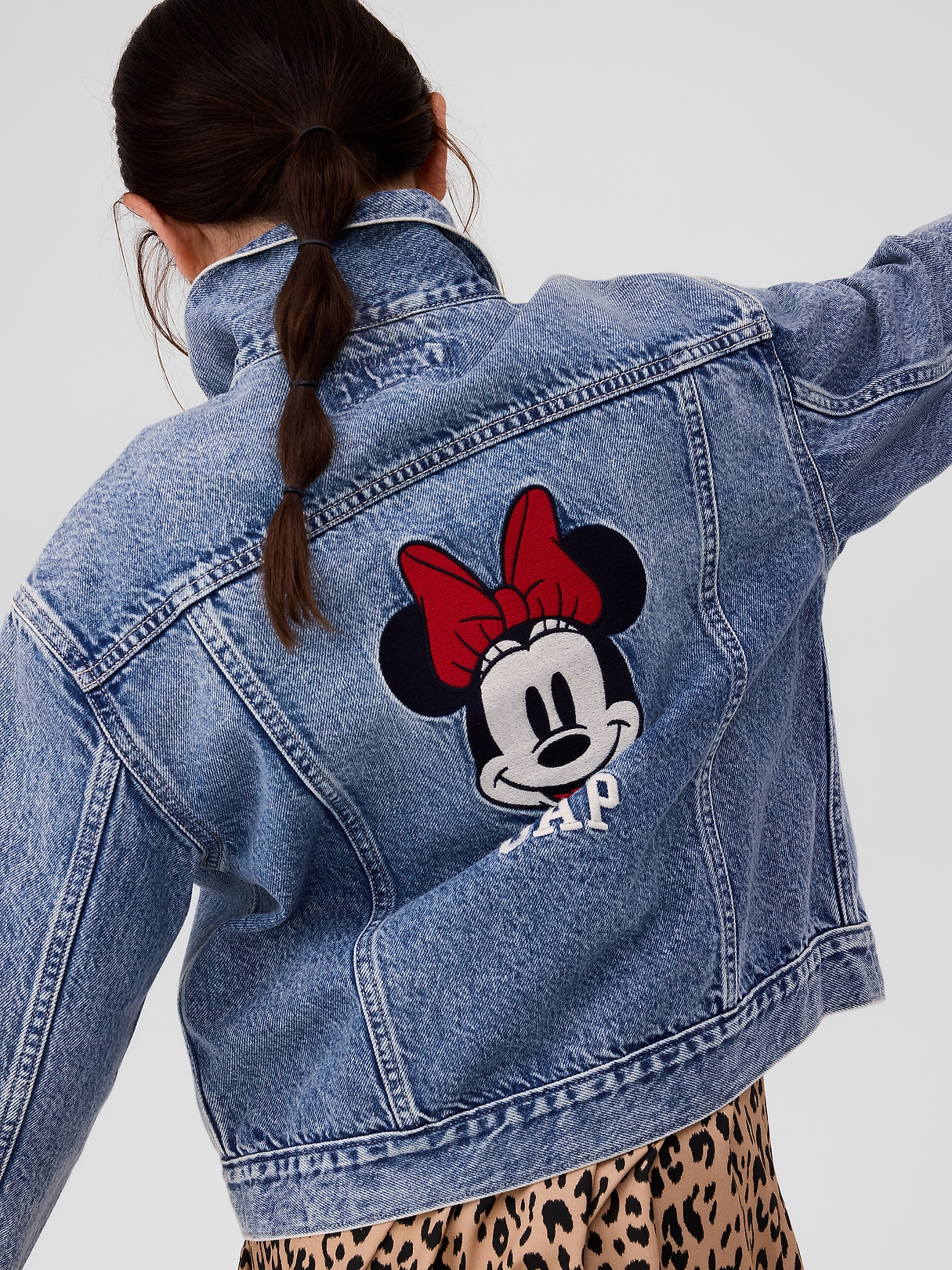 GapKids × Disney Minnie Mouse Relaxed Icon Denim Jacket | Gap Factory