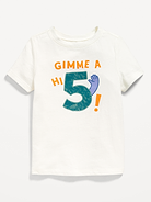 Image number 1 showing, Short-Sleeve Unisex Birthday Graphic T-Shirt for Toddler