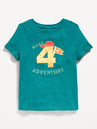 L'image numéro 1 présente T-shirt à manches courtes à imprimé d’anniversaire unisexe pour tout-petit