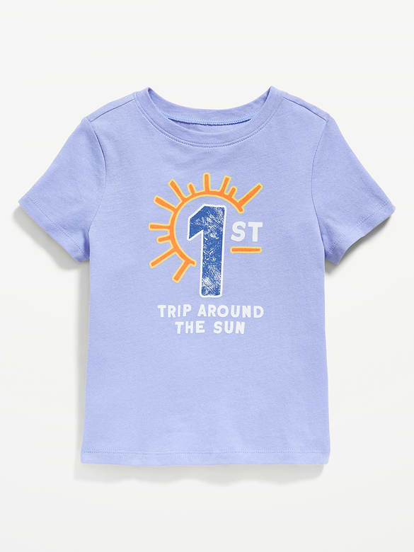 Short-Sleeve Unisex Birthday Graphic T-Shirt for Toddler