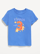 L'image numéro 1 présente T-shirt à manches courtes à imprimé d’anniversaire unisexe pour tout-petit