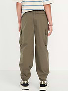 L'image numéro 2 présente Pantalon cargo coupe généreuse en popeline pour garçon