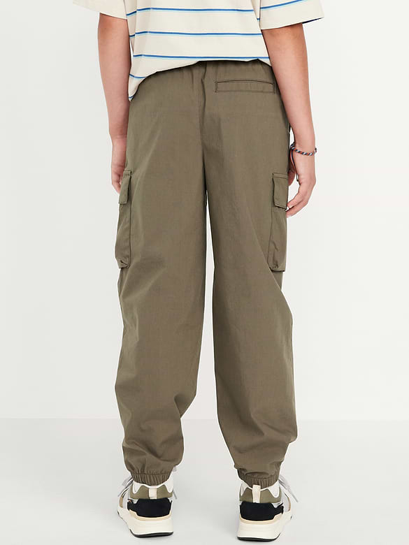 Pantalon cargo coupe généreuse en popeline pour garçon