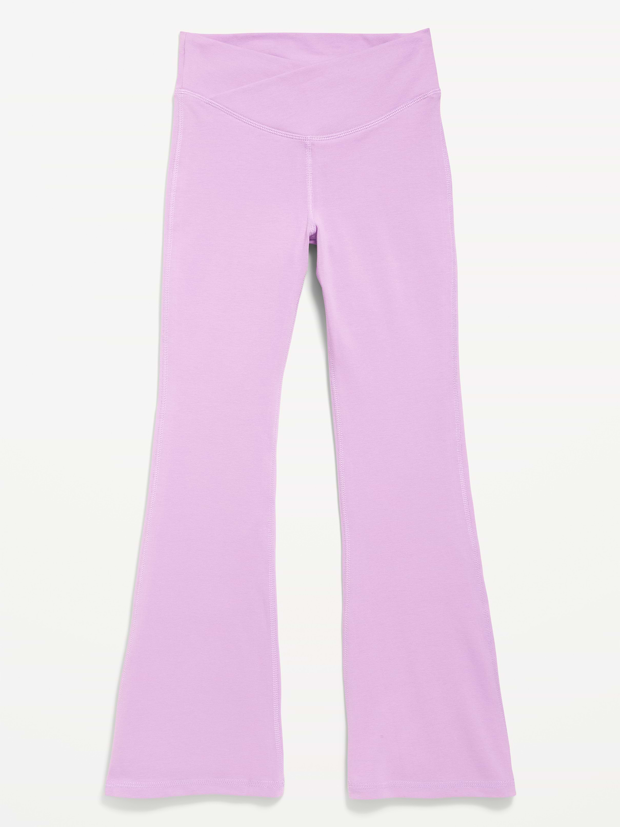 Image number 4 showing, High-Waisted PowerChill Crossover Flared Leggings for Girls