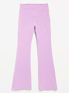 Image number 4 showing, High-Waisted PowerChill Crossover Flared Leggings for Girls