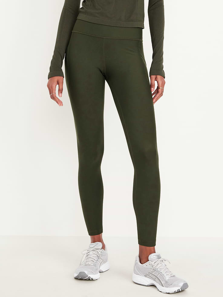 Image number 1 showing, High-Waisted PowerSoft 7/8 Pocket Leggings