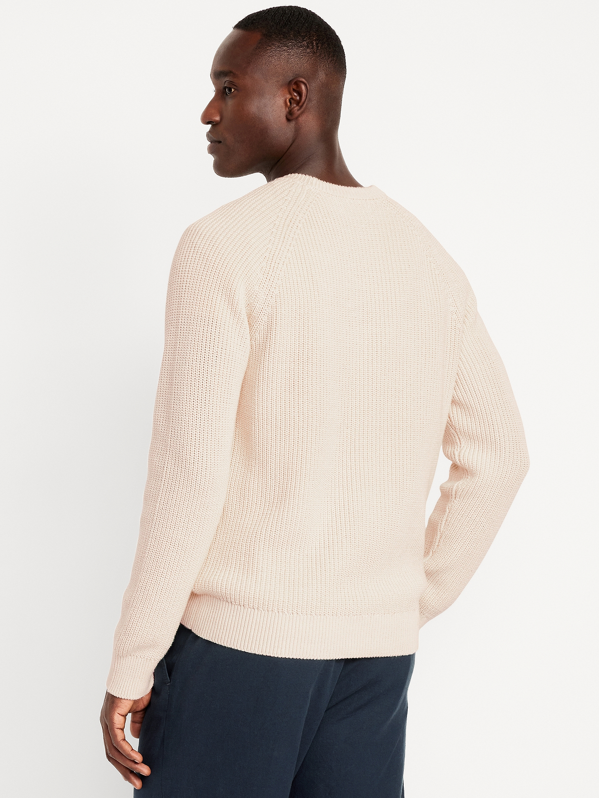 Crew-Neck Shaker-Stitch Sweater | Old Navy