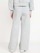 Image number 2 showing, High-Waisted Bounce Fleece Wide-Leg Sweatpants for Girls