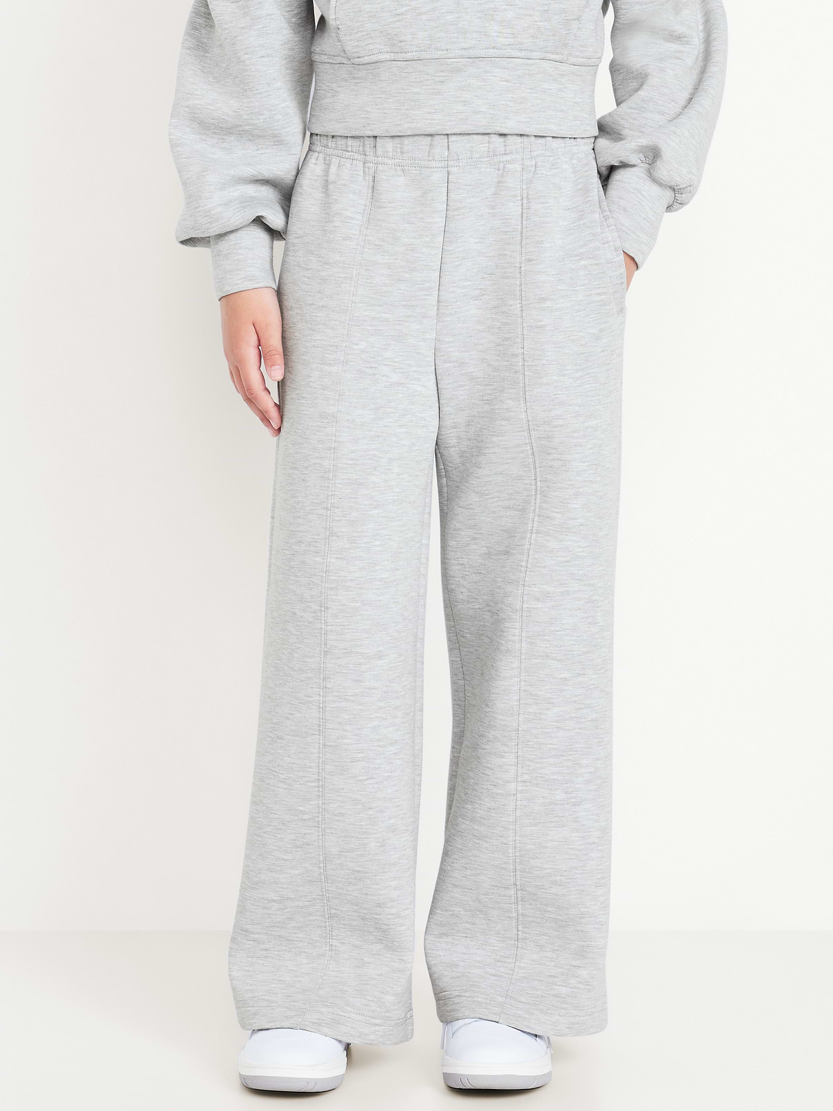 High-Waisted Bounce Fleece Wide-Leg Sweatpants for Girls