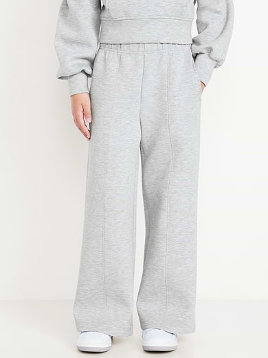 Image number 1 showing, High-Waisted Bounce Fleece Wide-Leg Sweatpants for Girls