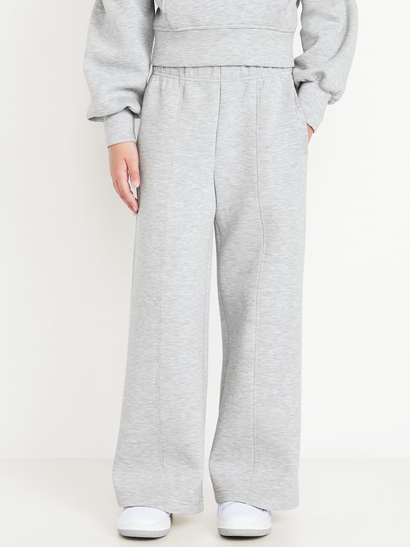 High-Waisted Bounce Fleece Wide-Leg Sweatpants for Girls