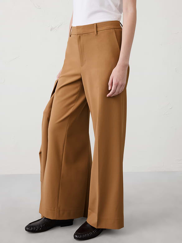 Wide-Leg High-Rise Sculpted Trouser